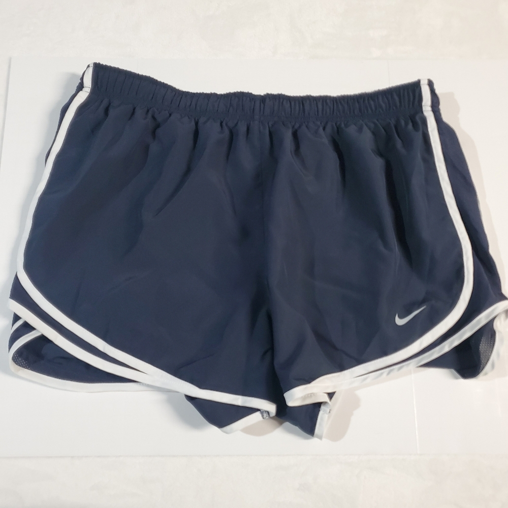 Nike Women's Athletic Shorts - Navy and White
